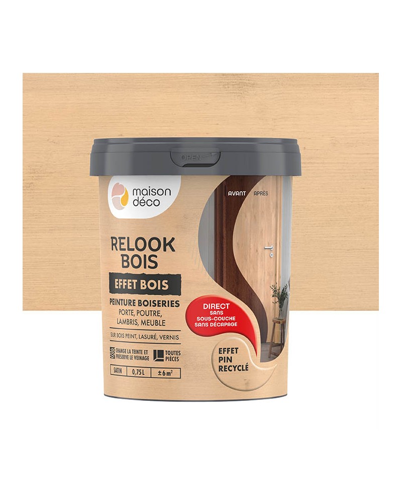 TEST] Peinture RELOOK MEUBLES effet bois naturel MAISON DECO 