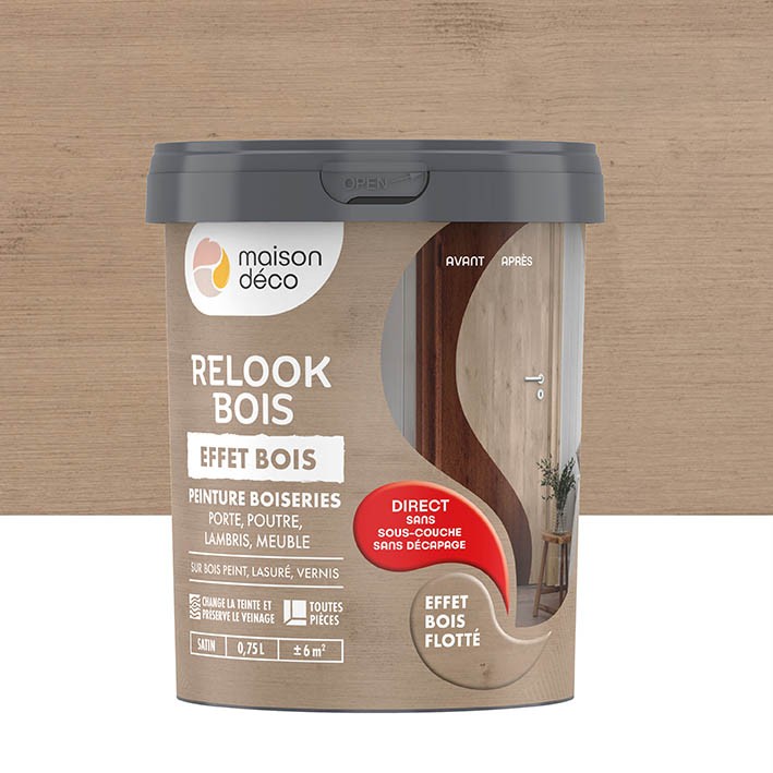Peinture Relook Bois Effet Bois - Satin - Bois Flotté