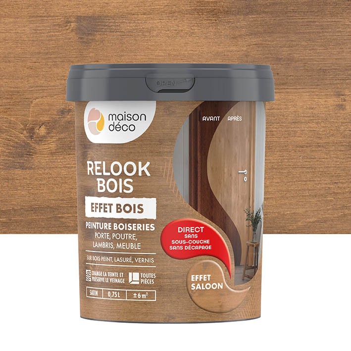 Relook Bois Effet Bois Saloon, Peinture bois intérieur