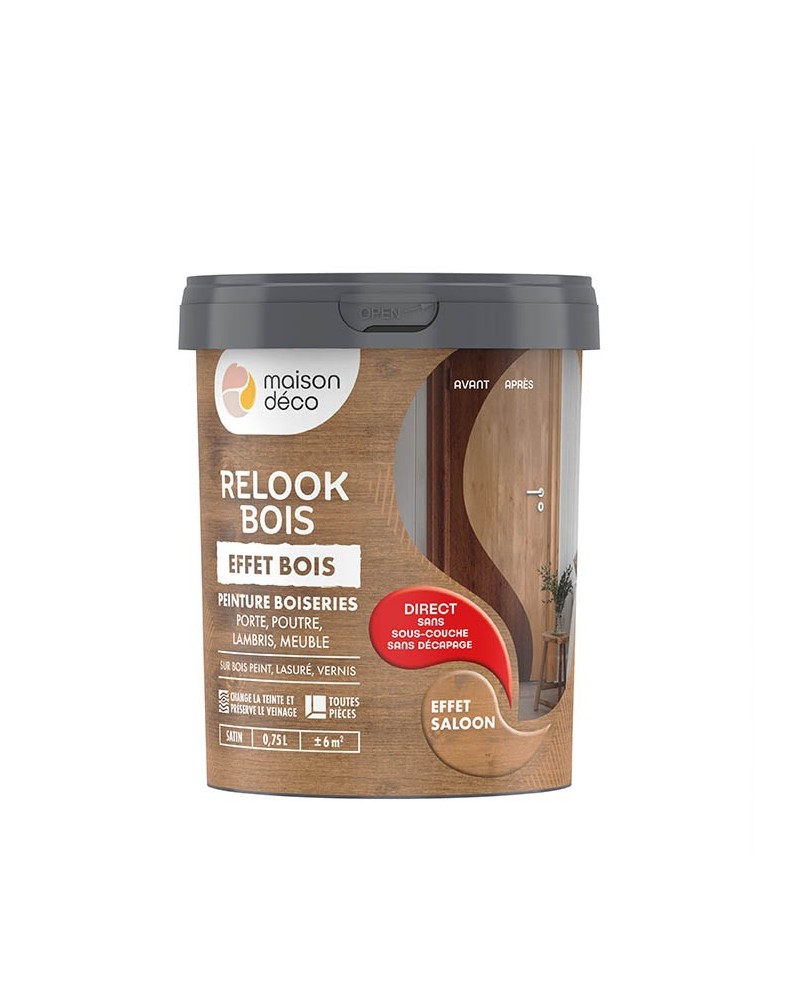 Relook Bois Effet Bois Saloon | Peinture bois intérieur | Maison Déco