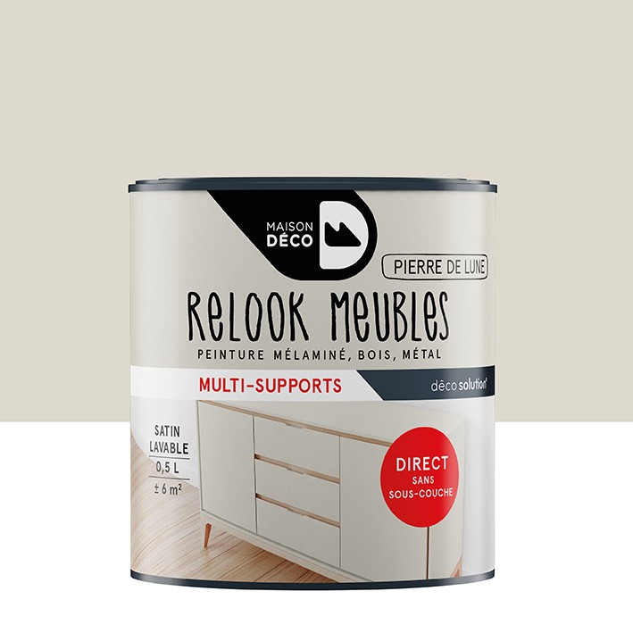 Peinture Relook Tout finition - Aspect satin - Pierre de lune
