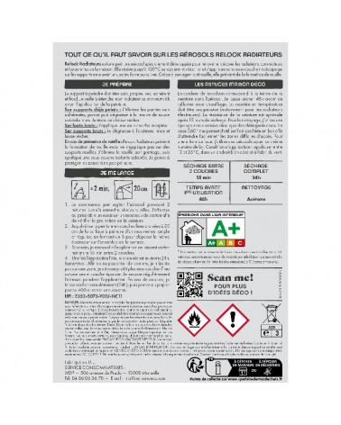 Peinture Relook Radiateurs aérosol - Satin