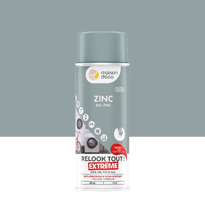 Peinture Relook Tout Extrême - Aspect satin - Satin : zinc Ral 7045