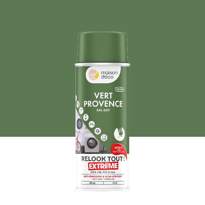 Peinture Relook Tout Extrême - Aspect satin - Satin : vert provence