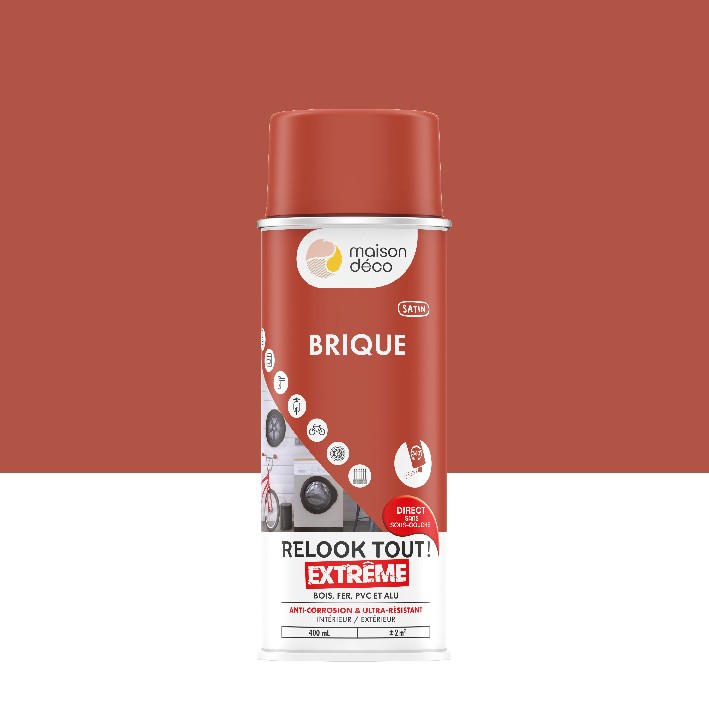Peinture Relook Tout Extrême - Aspect satin - Satin : brique