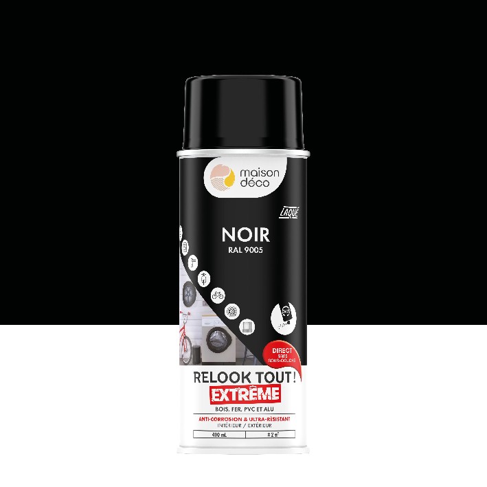 Peinture Relook Tout Extrême - Aspect laqué - Laqué : noir