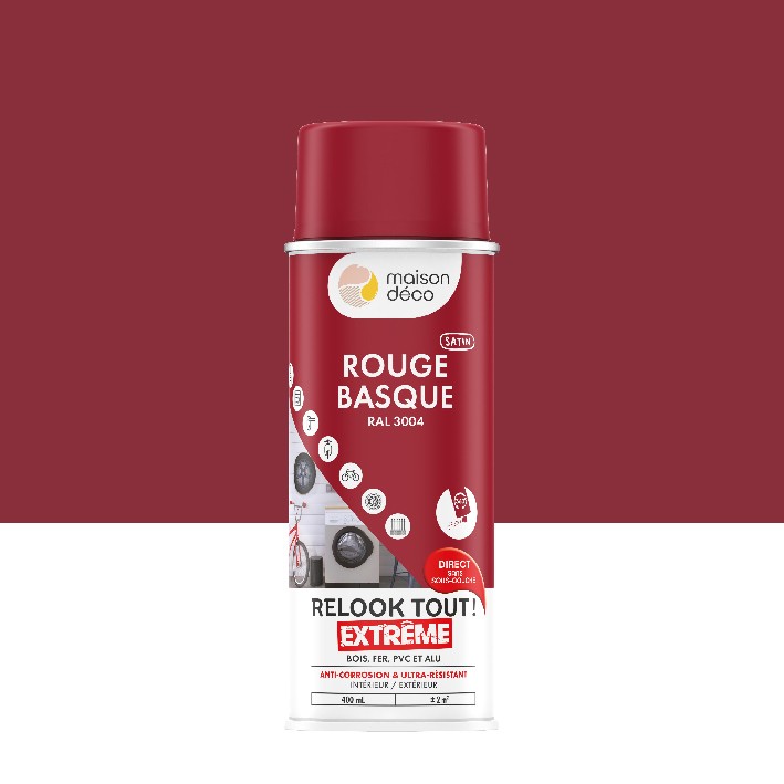 Peinture Relook Tout Extrême - Aspect satin - Satin : rouge basque