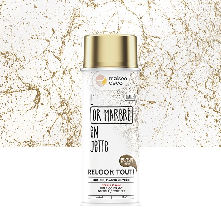 Peinture Relook Tout Les Effets - Aspect marbré - Marbre : or