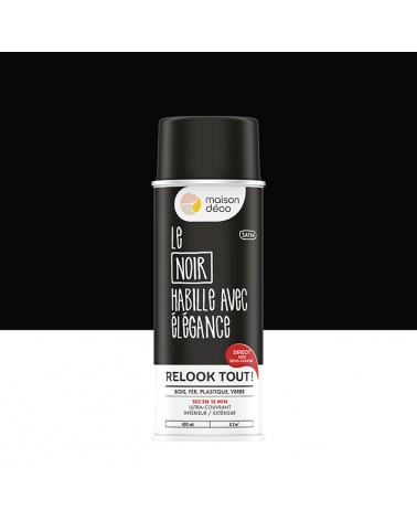 Relookez vos objets avec la peinture Relook Tout aérosol - Noir