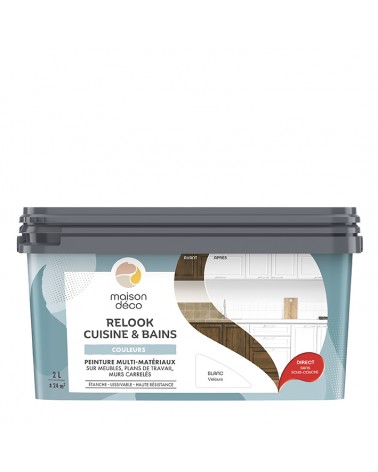 Relookez votre cuisine et salle de bain avec notre peinture multi-matériaux. Des couleurs modernes pour un résultat parfait - Blanc