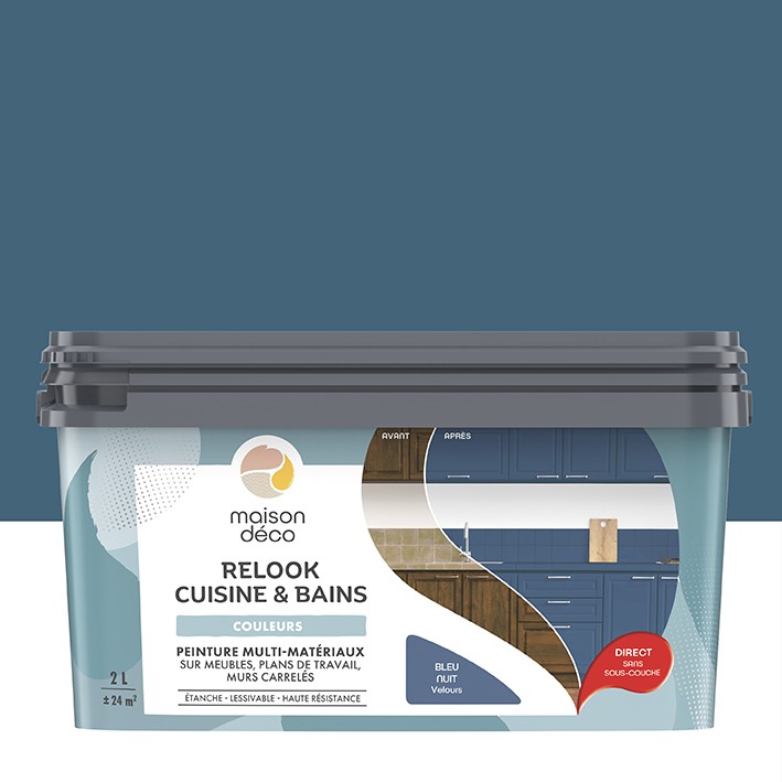  Peinture multi-matériaux  - Relook Cuisine et Bains  - Les couleurs - Bleu Nuit