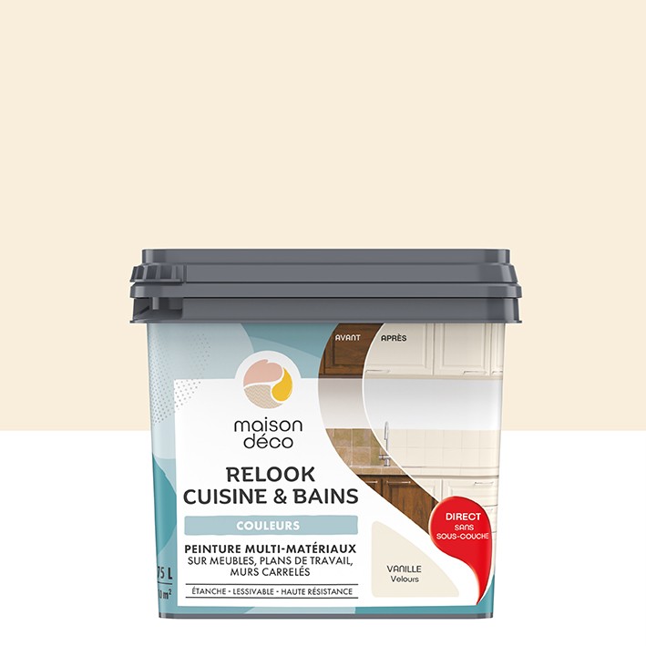  Peinture multi-matériaux  - Relook Cuisine et Bains  - Les couleurs - Vanille
