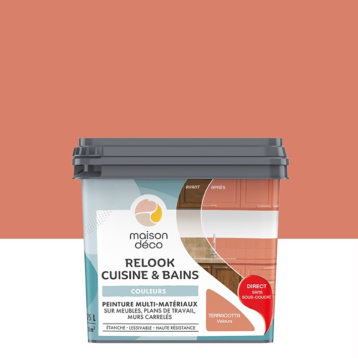  Peinture multi-matériaux  - Relook Cuisine et Bains  - Les couleurs - Terracotta