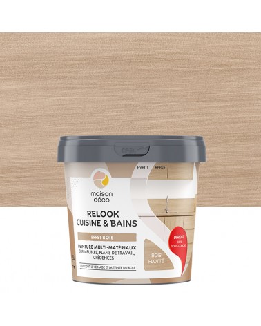 Redonnez du style à votre cuisine ou salle de bains avec la peinture Effet Bois - Bois Flotté