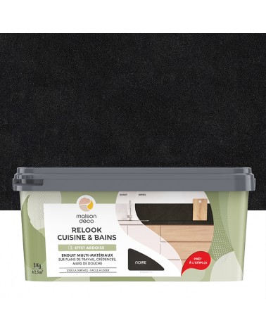 Apportez une touche moderne à votre cuisine ou salle de bains avec l'Enduit Effet Ardoise - Ardoise Noire
