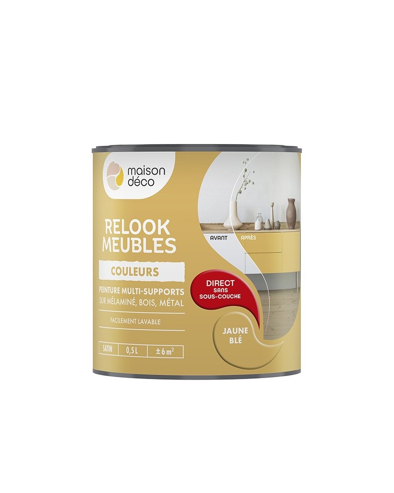 Relook meubles Couleurs Jaune Blé | Peinture meuble | Maison Déco