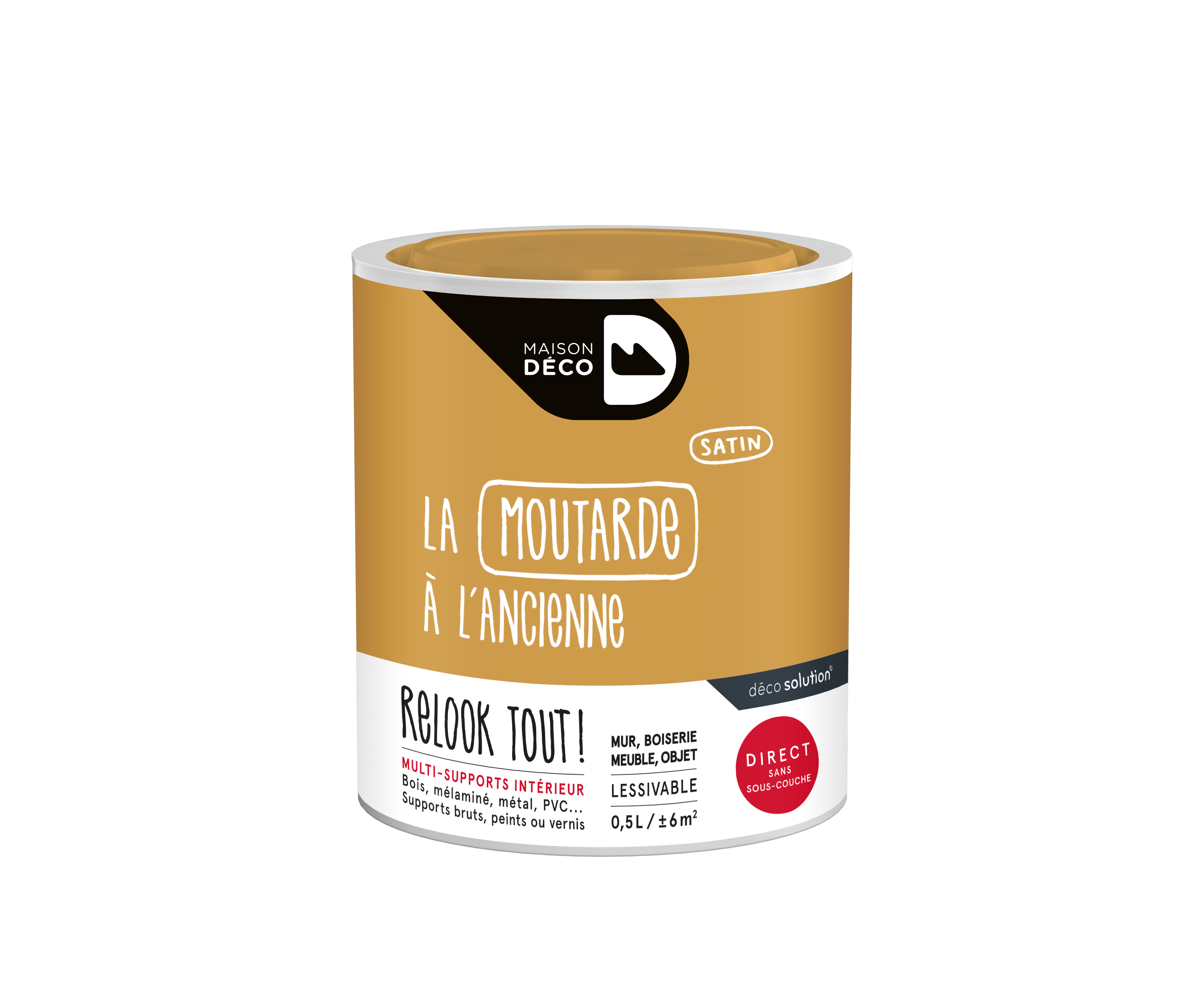 Peinture Relook Tout finition - Aspect satin - Moutarde