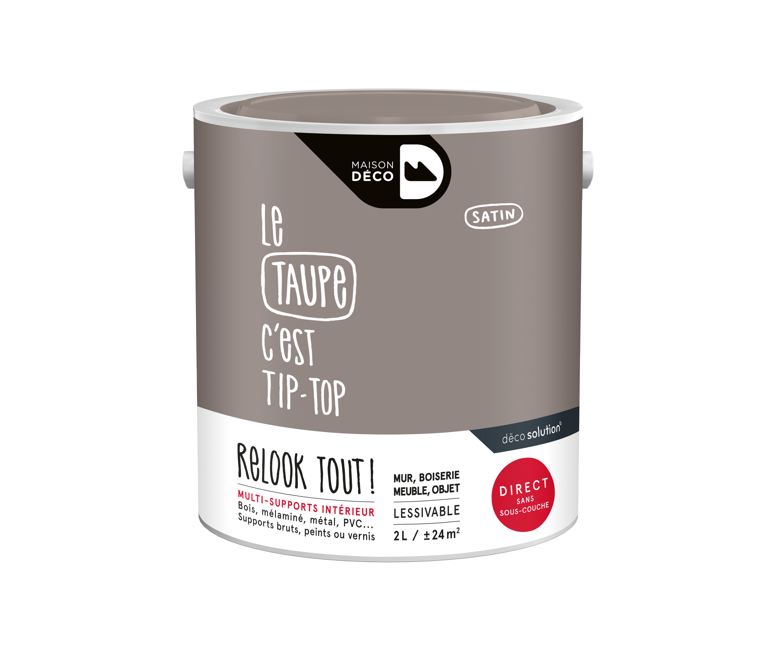 Peinture Relook Tout Finition - Satin - Taupe