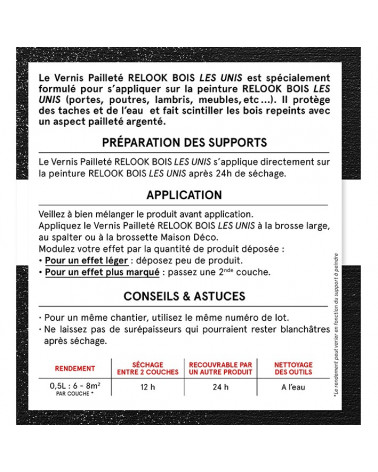 Peinture Relook Bois Les Unis - Vernis pailleté