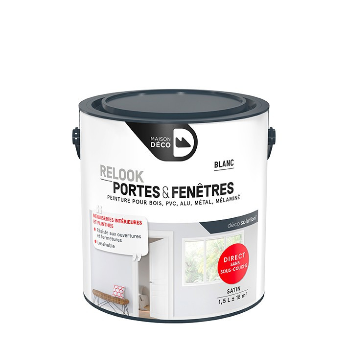 Peinture Relook Portes et Fenêtres - Satin - Blanc