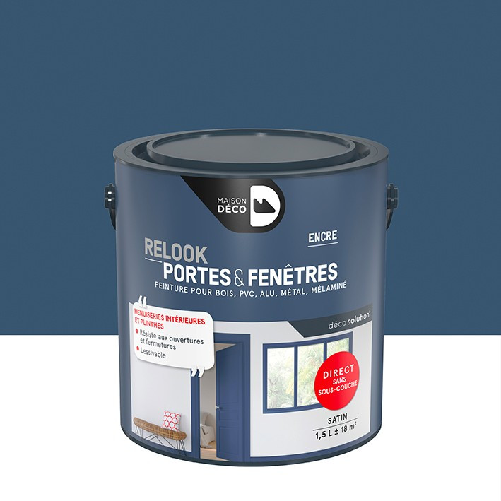 Peinture Relook Portes et Fenêtres - Satin - Encre