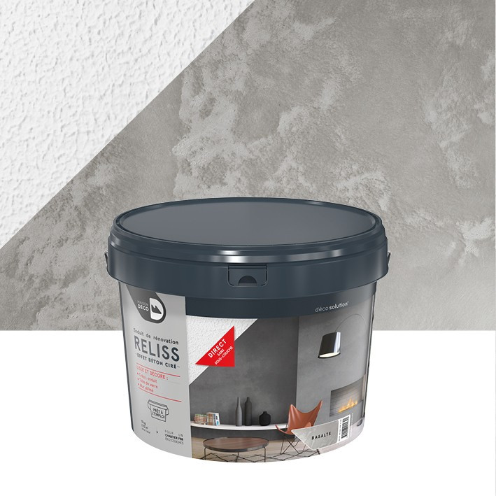 Enduit Reliss Effet Béton - Ciré - basalte1