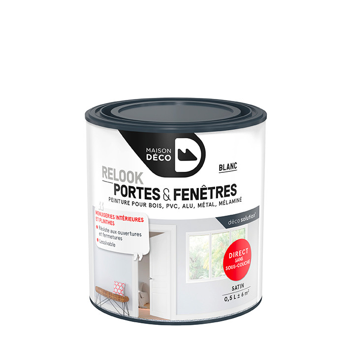 Peinture Relook Portes et Fenêtres - Satin - Blanc