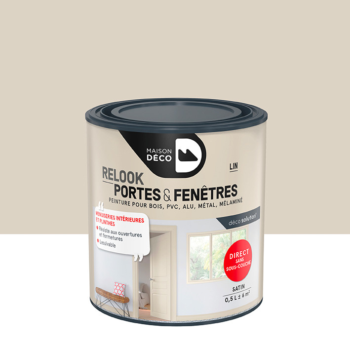 Peinture Relook Portes et Fenêtres - Satin - Lin