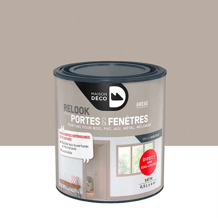 Peinture Relook Portes et Fenêtres - Satin - Grege