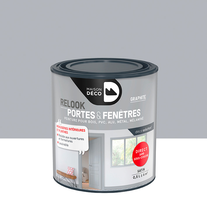 Peinture Relook Portes et Fenêtres - Satin - Graphite