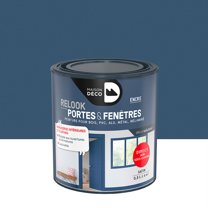 Peinture Relook Portes et Fenêtres - Satin - Encre