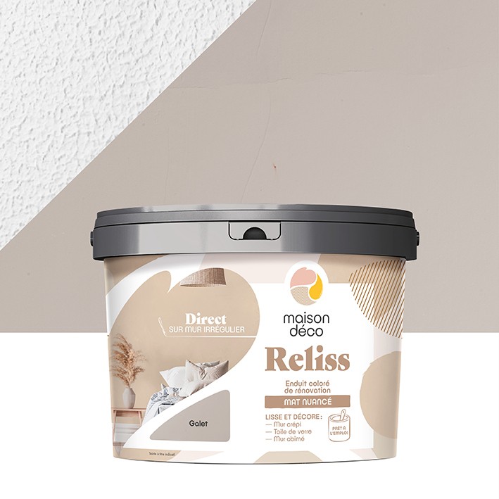 Enduit Reliss Mat Nuancé - Aspect Mat - Galet