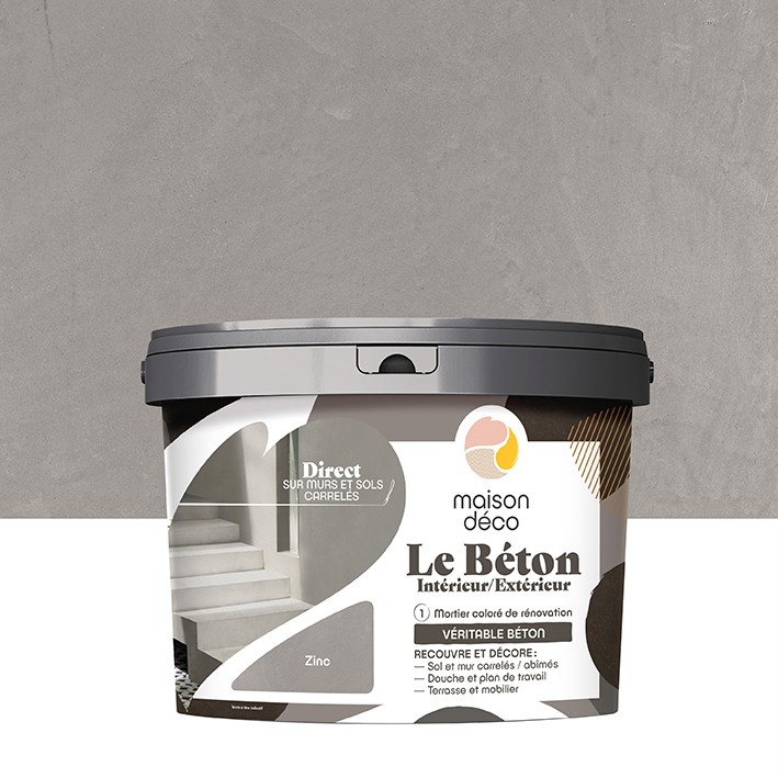 Enduit Le Béton - Aspect Mat - Zinc