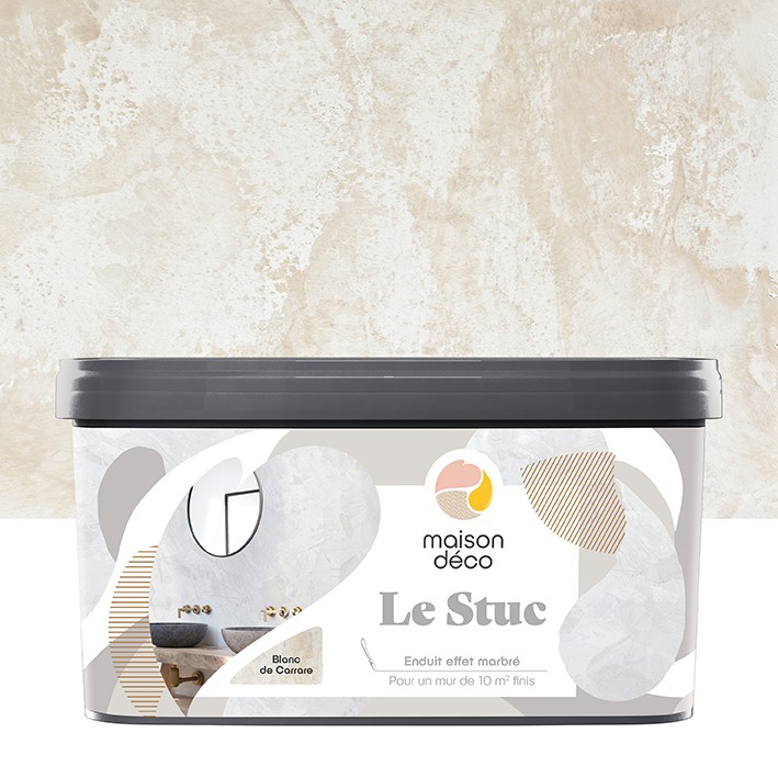 Enduit Le Stuc - Aspect marbré - Blanc de carrare