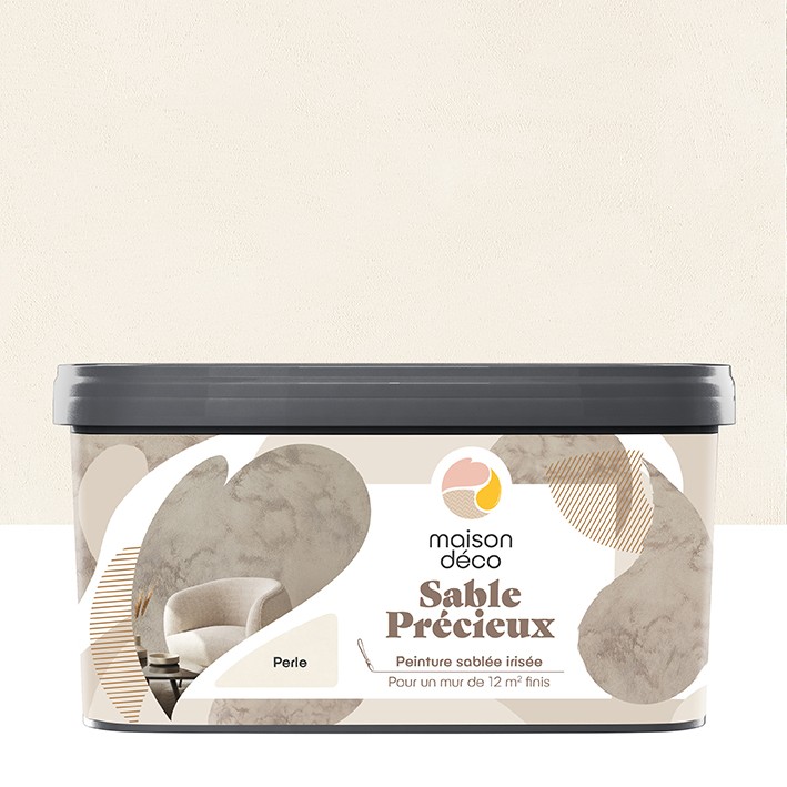 Peinture Sable Précieux - Aspect sablé irisé - Perle