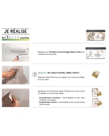 Peinture Sable Précieux - Aspect sablé irisé