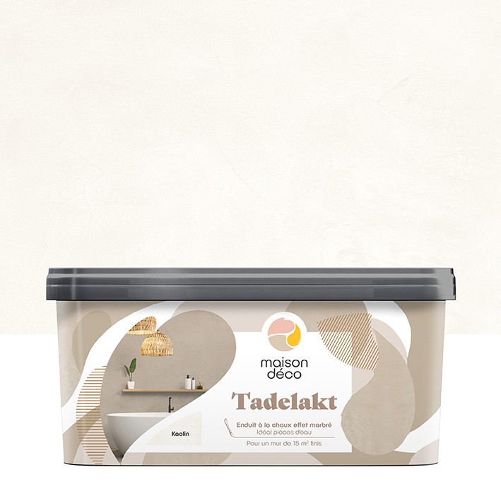 Enduit Tadelakt - Aspect lisse et brillant - Kaolin