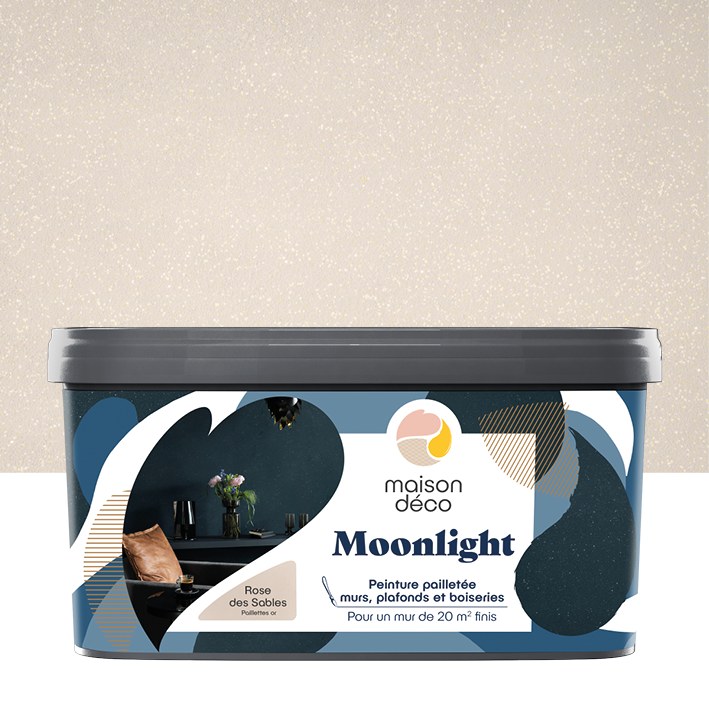 Peinture Moonlight - Effet Pailletée - Rose des Sables