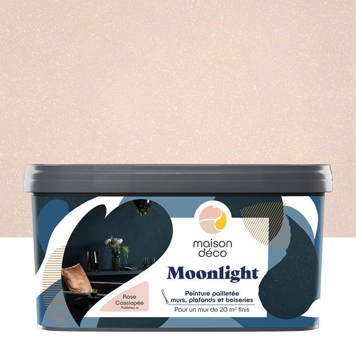 Peinture Moonlight - Effet Pailletée - Rose Cassiopée