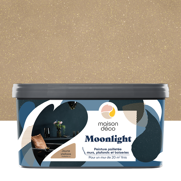 Peinture Moonlight - Effet Pailletée - Jaune stellaire