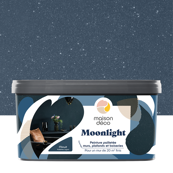 Peinture Moonlight - Effet Pailletée - Minuit