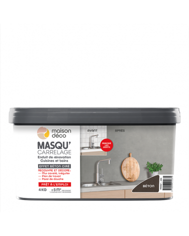 Enduit Masqu'Carrelage - effet béton coloré
