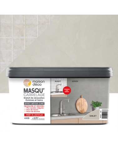 Enduit Masqu'Carrelage - effet béton coloré