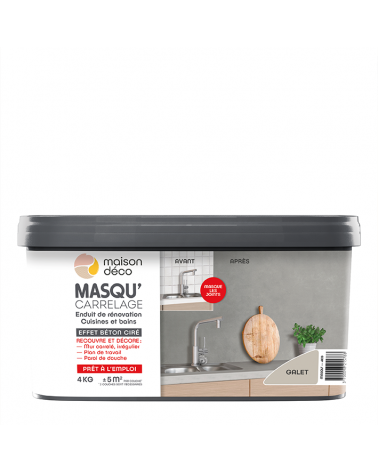 Enduit Masqu'Carrelage - effet béton coloré