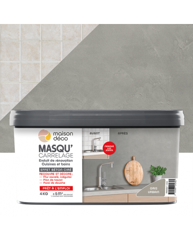 Enduit Masqu'Carrelage - effet béton coloré