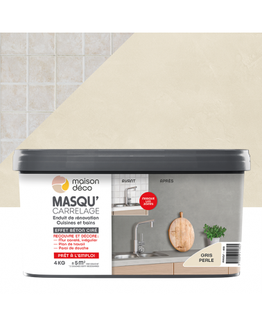 Enduit Masqu'Carrelage - effet béton coloré