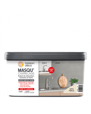 Enduit Masqu'Carrelage - effet béton coloré