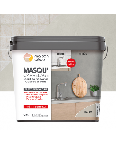 Enduit Masqu'Carrelage - effet béton coloré