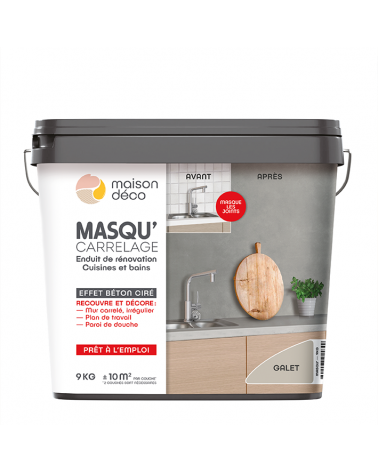 Enduit Masqu'Carrelage - effet béton coloré