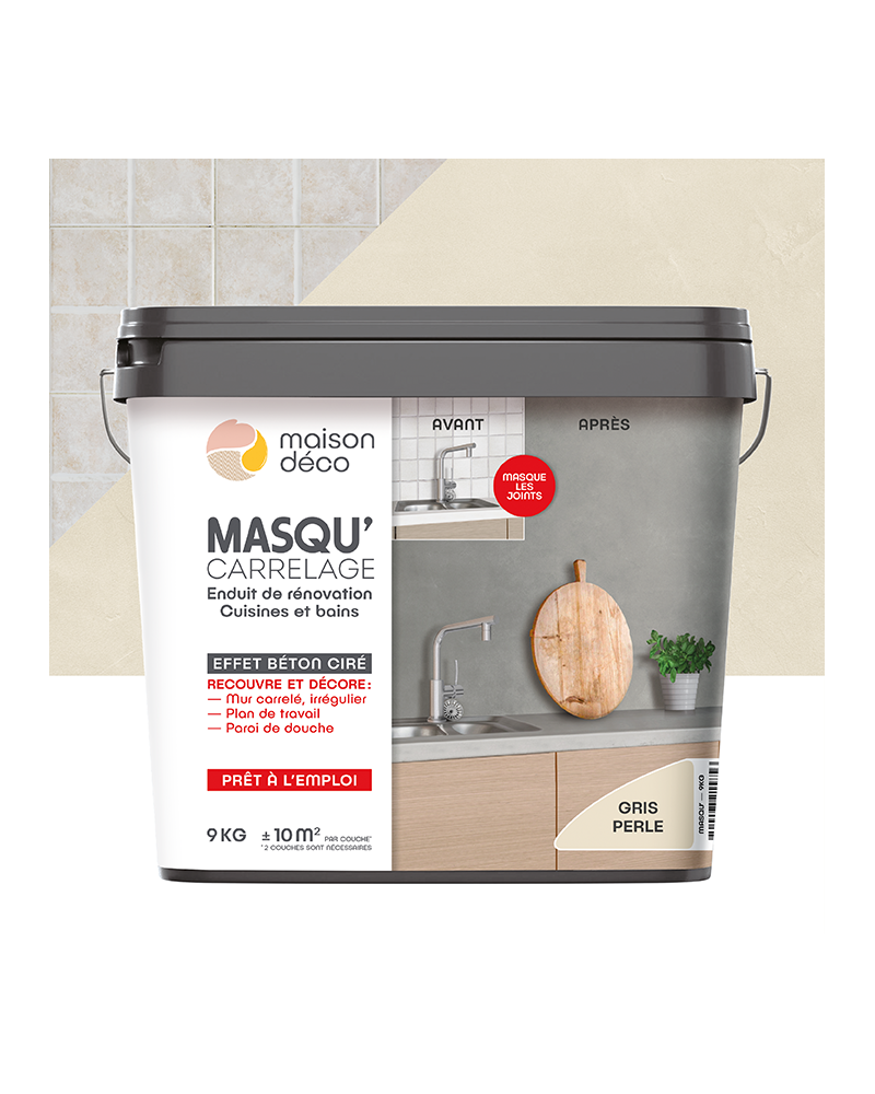 Enduit Masqu'Carrelage - effet béton coloré